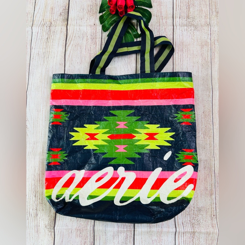Aerie Colorful Boho Aztec Reusable Shopping Tote
